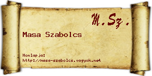 Masa Szabolcs névjegykártya
