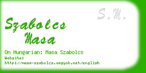 szabolcs masa business card